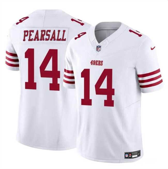 Men & Women & Youth San Francisco 49ers #14 Ricky Pearsall White 2024 Draft F.U.S.E. Vapor Untouchable Limited Stitched Jersey